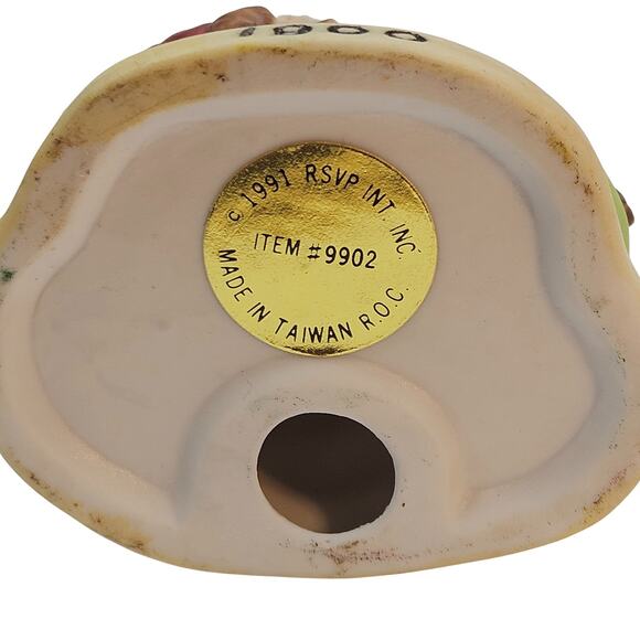 Vintage Santa Ceramic Hand Painted Figurine Santa 1900 RSVP Plus Pomotions #9902 - Picture 5 of 7